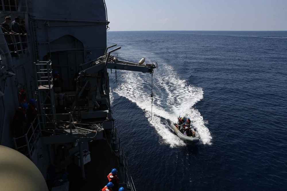 Mobile Bay, Spruance conduct boat operations in the Philippine Sea