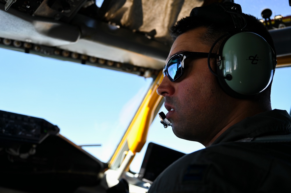 Deployed units from Spangdahlem AB conduct in-flight refueling mission over Northern Poland