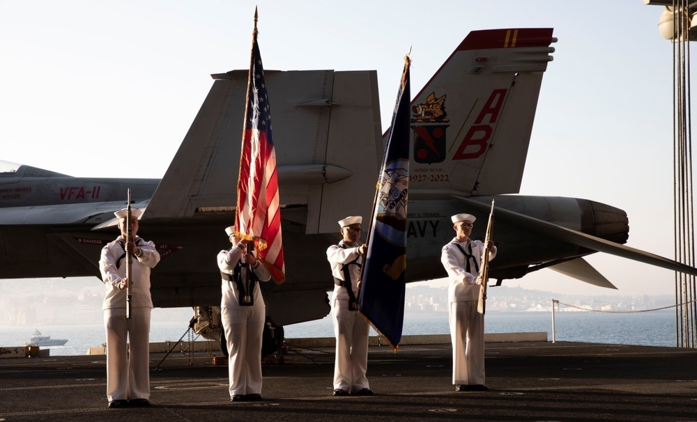 Reception onboard USS Harry S. Truman