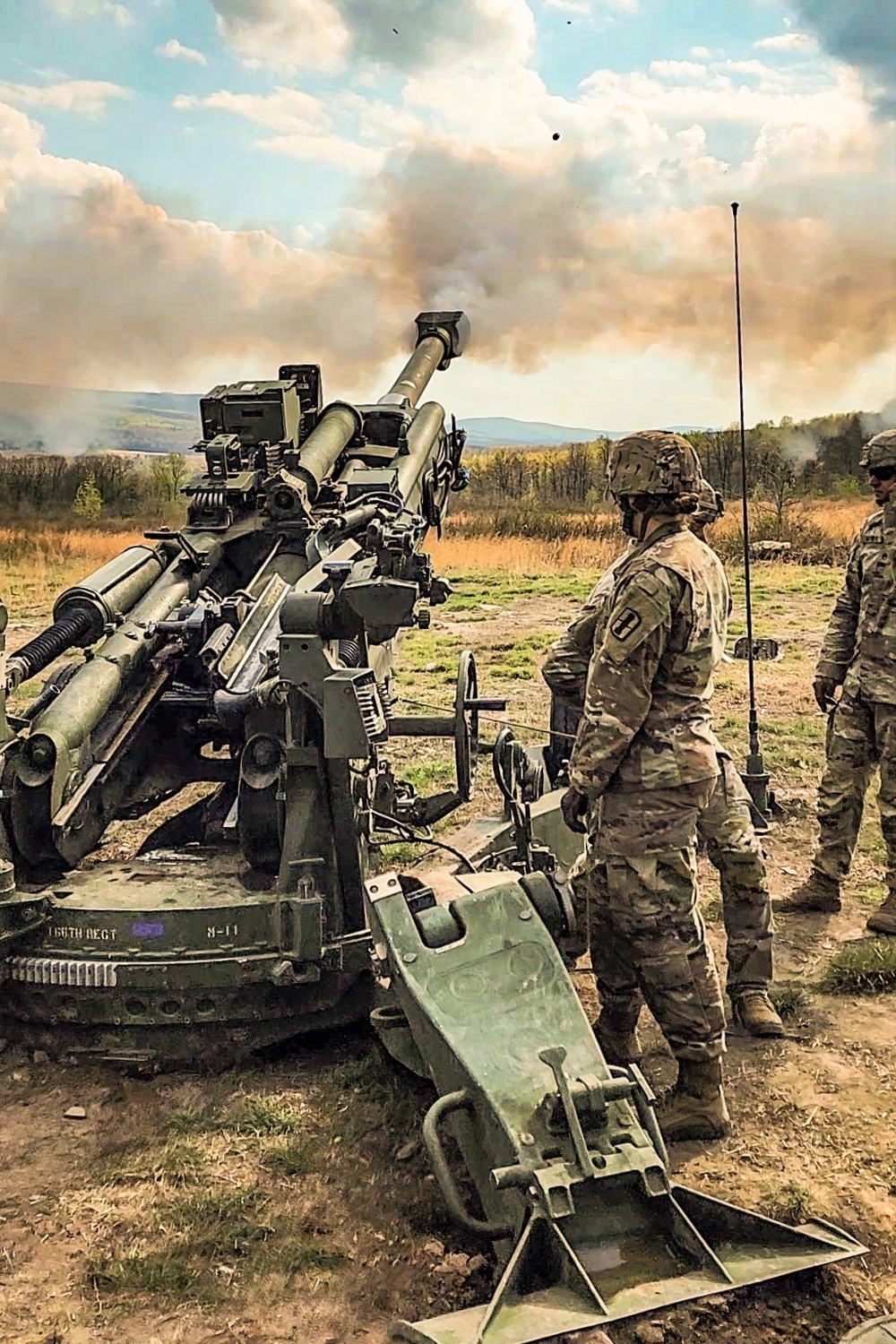 Field artillery live-fire training at Fort Indiantown Gap