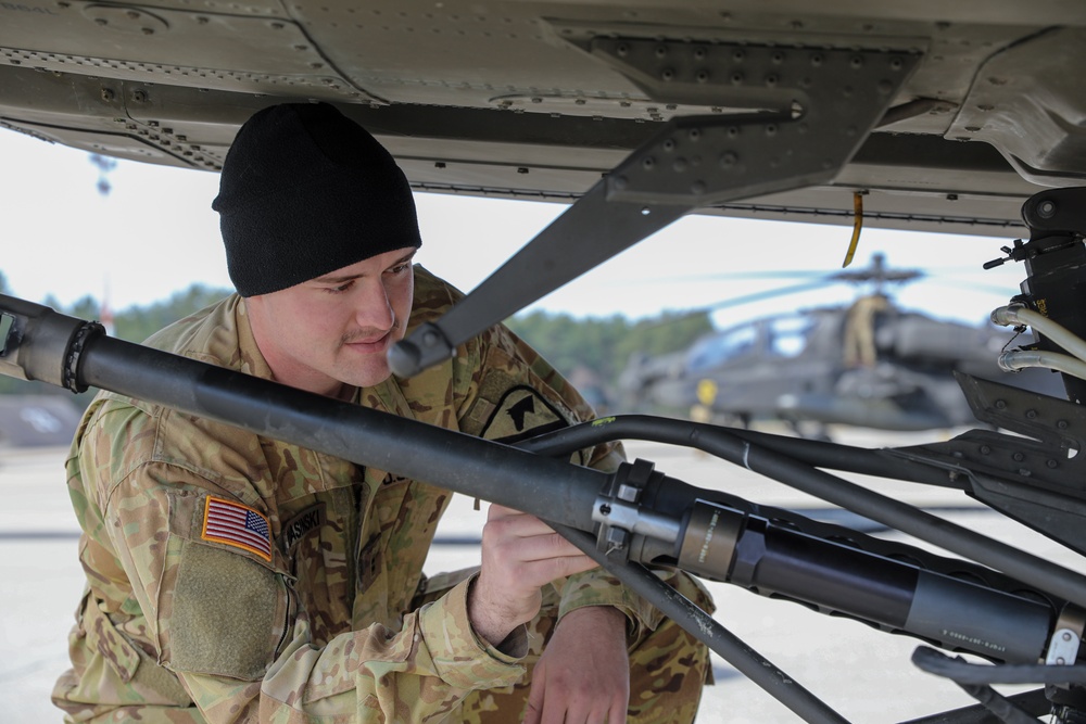 Armament, Electrical, Avionic Systems Repairers Prepare Apache's for Gunnery