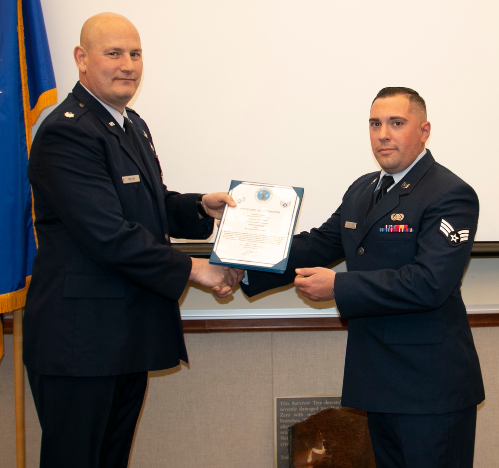 Calandra promoted to staff sergeant at Eastern Air Defense Sector