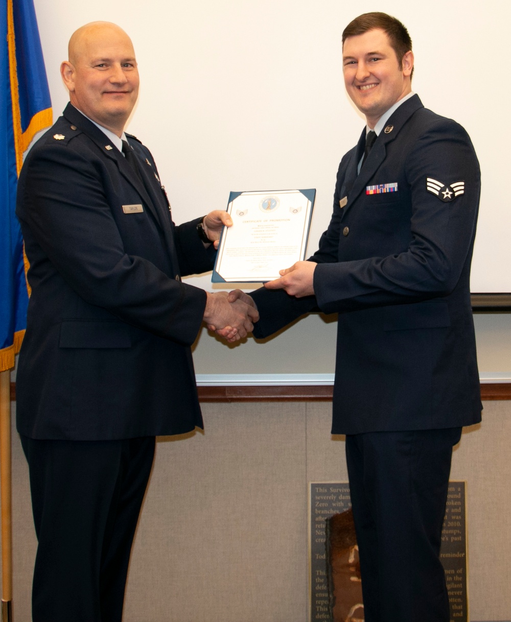 Stuckey promoted to staff sergeant at Eastern Air Defense Sector