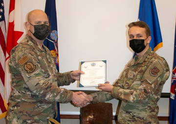 Keller promoted to senior airman at Eastern Air Defense Sector