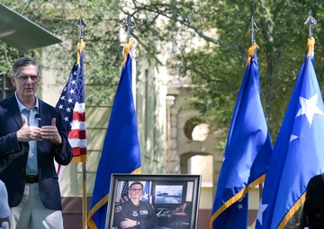 Retired Gen. Ray, former AFGSC commander, awarded with a portrait in appreciation for his military service at Barksdale AFB