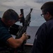 Gridley conducts maintenance on a M240B machine gun