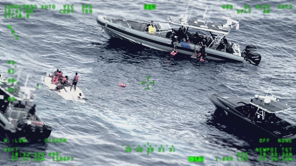 Coast Guard, Customs and Border Protection, partner agencies respond to capsized vessel near Puerto Rico