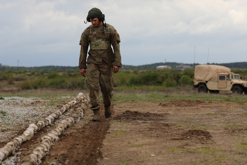 588th Brigade Engineer Battalion Conducts Mine Clearing Line Charge Training