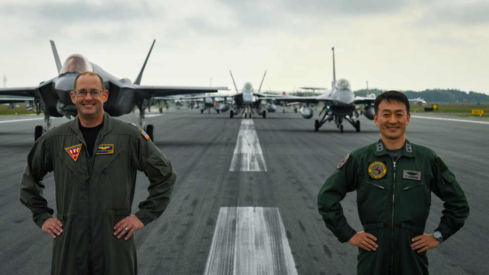 NAF Misawa, 35th FW, and JASDF Participate in “Elephant Walk” at Misawa Air Base