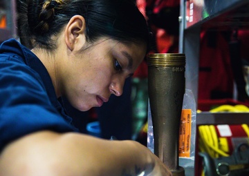 MET Sailors Conduct Work Aboard USS Billings OCONUS