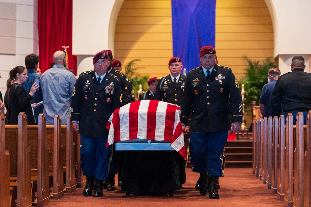Memorial Service for Pvt. Ladner, WWII Soldier