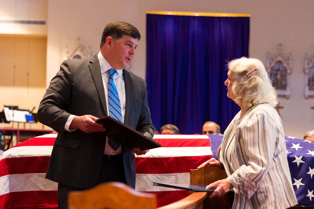 Memorial Service for Pvt. Ladner, WWII Soldier