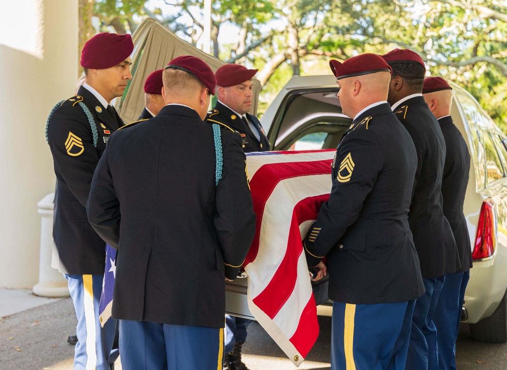 Memorial Service for Pvt. Ladner, WWII Soldier