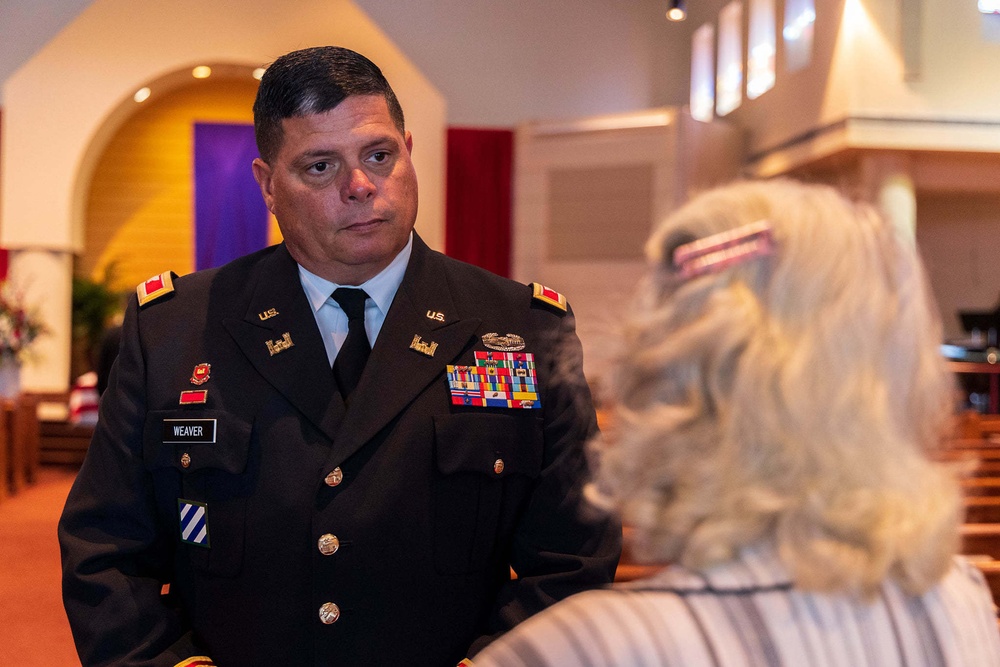 Memorial Service for Pvt. Ladner, WWII Soldier