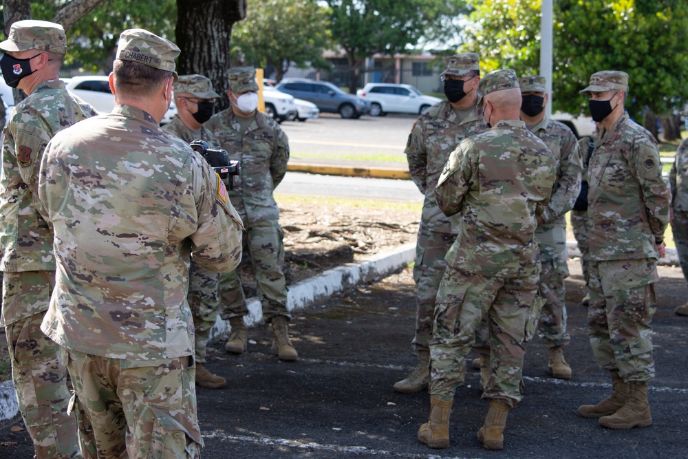 Lt. Gen. Marc H. Sasseville visits JTF-PR operations.