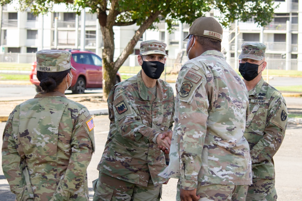 Lt. Gen. Marc H. Sasseville visits JTF-PR operations.