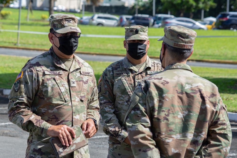 Lt. Gen. Marc H. Sasseville visits JTF-PR operations.