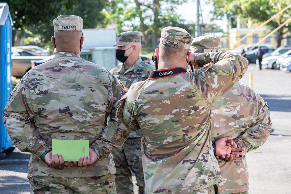 Lt. Gen. Marc H. Sasseville visits JTF-PR operations.