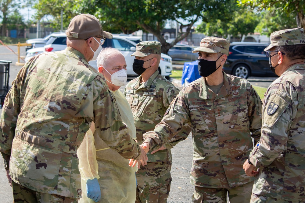 Lt. Gen. Marc H. Sasseville visits JTF-PR operations.