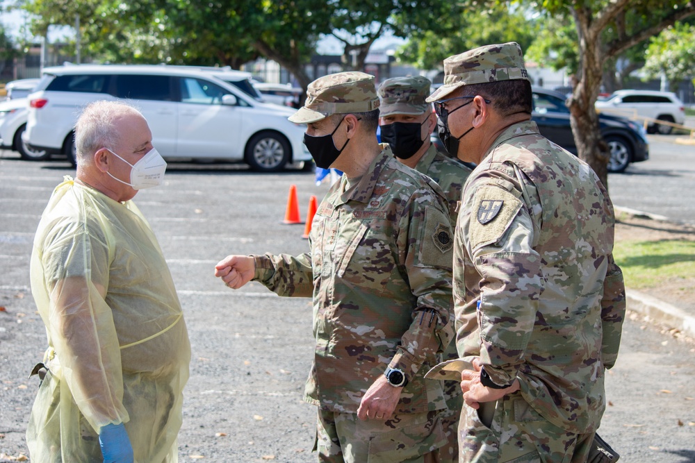 Lt. Gen. Marc H. Sasseville visits JTF-PR operations.