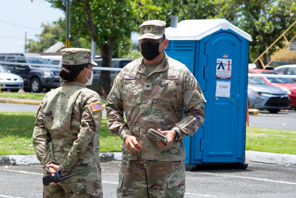 Lt. Gen. Marc H. Sasseville visits JTF-PR operations.