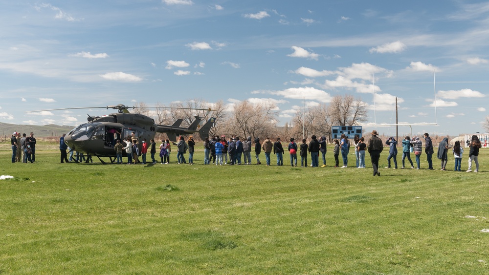 Idaho National Guard participate in the Shoshone-Paiute School Job Fair