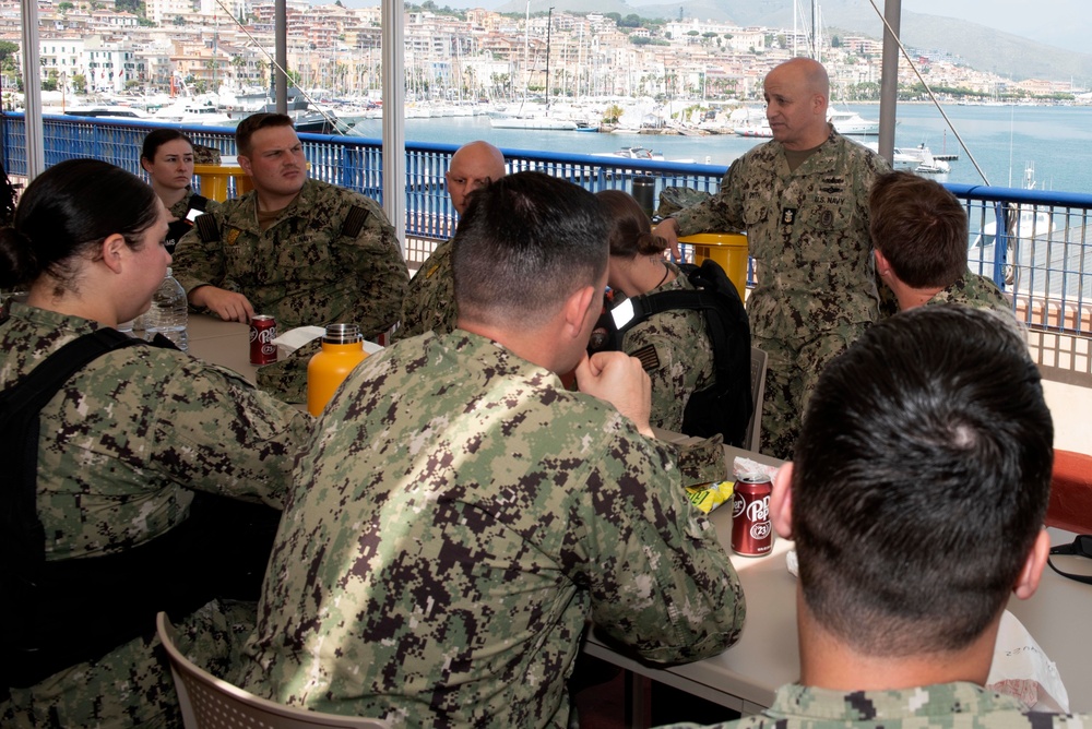 MCPON Russell Smith visits U.S. Naval Support Activity Naples