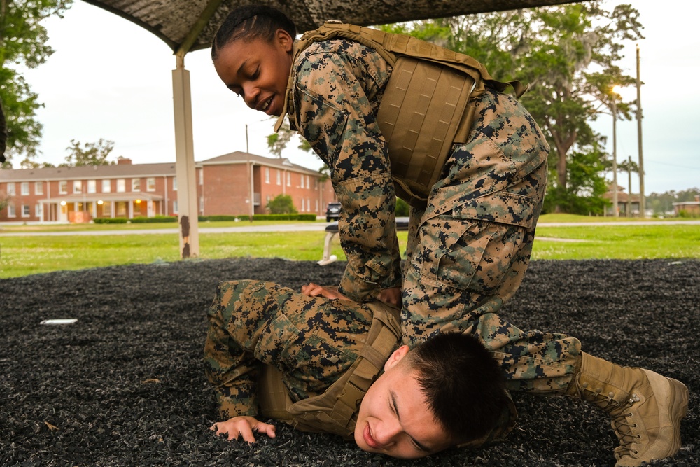 U.S. Marines of II Marine Expeditionary Force participate in Marine Corps Martial Arts Program