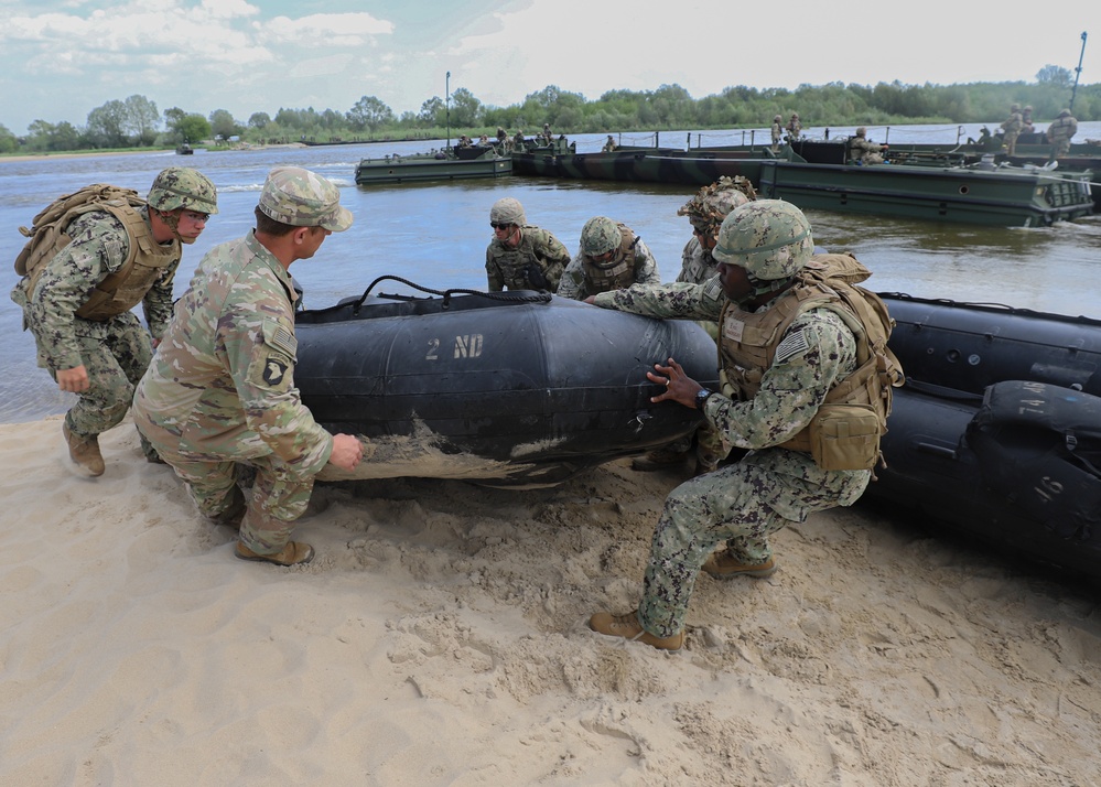 Defender Europe 2022 Wet Gap Crossing Exercise