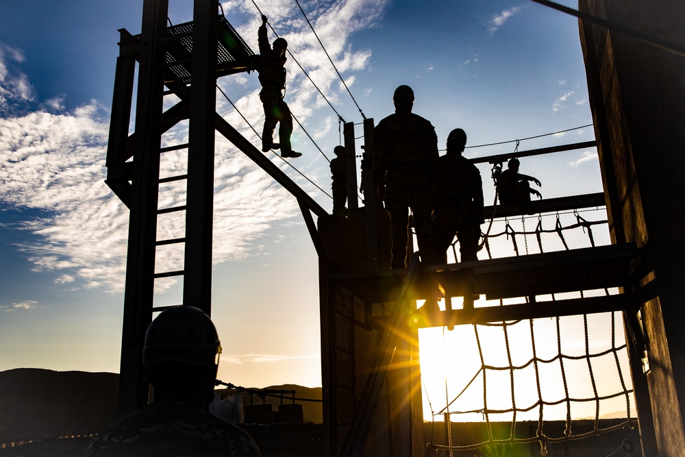 CJTF-HOA members participate in French Desert Commando Course