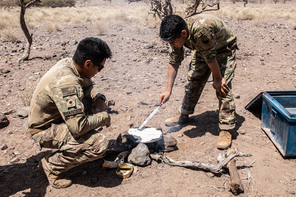 CJTF-HOA members participate in French Desert Commando Course