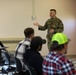U.S. Army Sgt. 1st Class Galica answers questions at the R2PM Muster