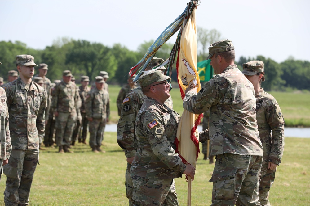 345th Combat Sustainment Support Battalion holds change of command ceremony.