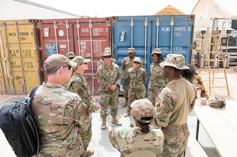 Leadership from Air Reserve Command visit Guard and Reserve members to educate on benefits