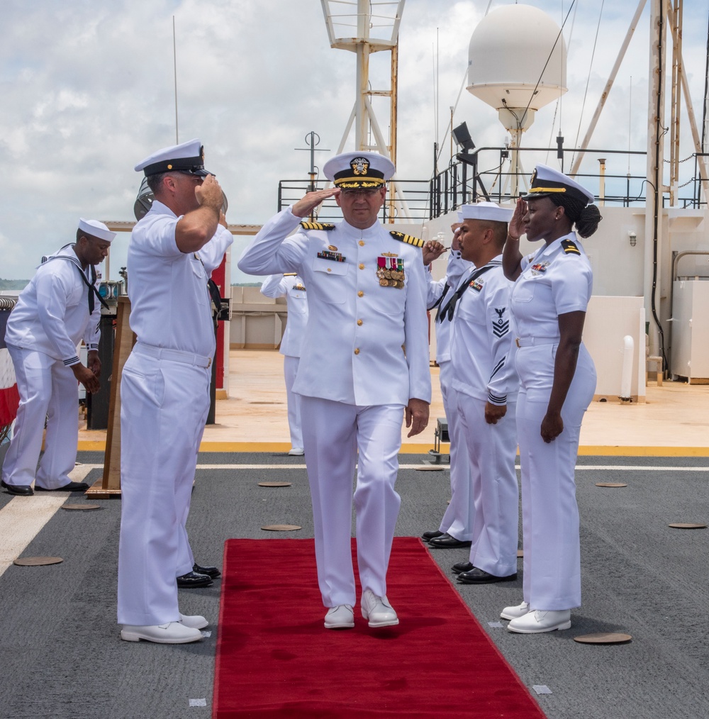 Prepositioning Ships Squadron 3 in Guam Holds Change of Command