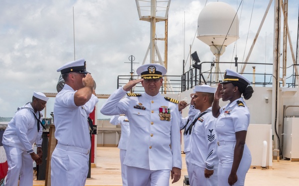 Prepositioning Ships Squadron 3 in Guam Holds Change of Command