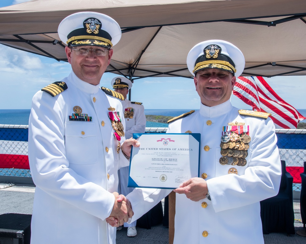 Prepositioning Ships Squadron 3 in Guam Holds Change of Command