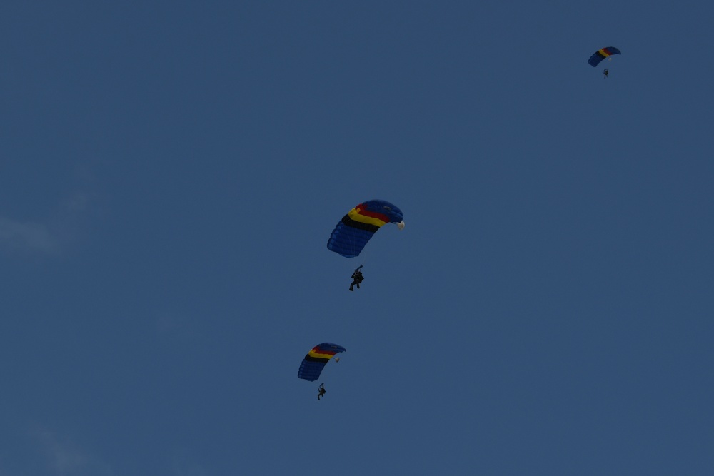 Belgian special forces paratroopers train on Chievres  Air base