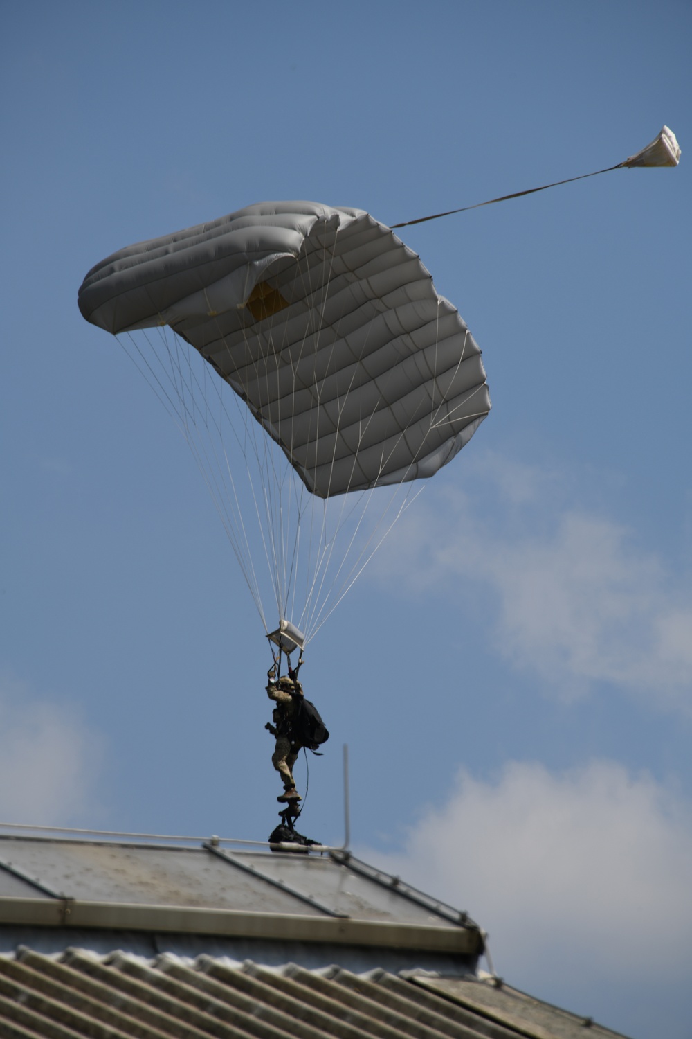 Belgian special forces paratroopers train on Chievres  Air base