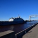 The future USS Minneapolis-Saint Paul (PCU LCS-21) arrives in Duluth, Minnesota
