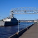 The future USS Minneapolis-Saint Paul (PCU LCS-21) arrives in Duluth, Minnesota