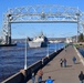 The future USS Minneapolis-Saint Paul (PCU LCS-21) arrives in Duluth, Minnesota