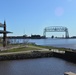 The future USS Minneapolis-Saint Paul (PCU LCS-21) arrives in Duluth, Minnesota