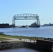 The future USS Minneapolis-Saint Paul (PCU LCS-21) arrives in Duluth, Minnesota