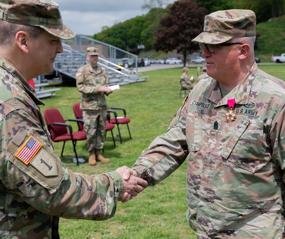 Outgoing command sergeant major honored