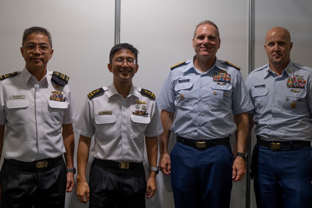 U.S. Coast Guard Pacific Area Commander and Command Master Chief explore commonality and purpose with other nations at the Indo Pacific 2022 conference