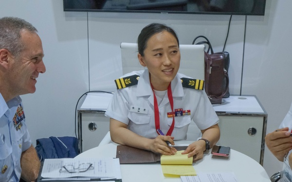 U.S. Coast Guard Pacific Area Commander and Command Master Chief explore commonality and purpose with other nations at the Indo Pacific 2022 conference