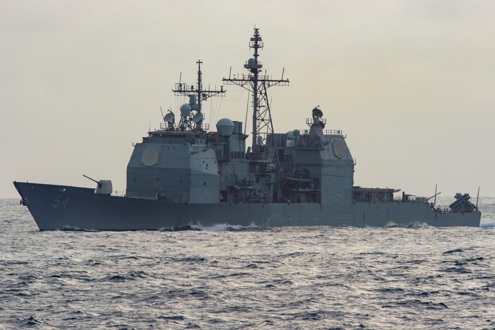 USS Ronald Reagan (CVN 76) PHOTOEX with USS Antietam and Japanese Navy