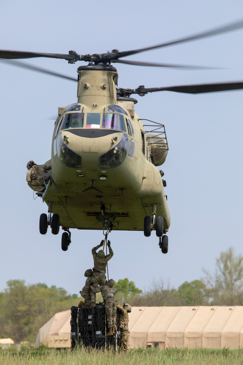 The 3rd Combat Aviation Brigade conducts sling load operations during Guardian Response 22