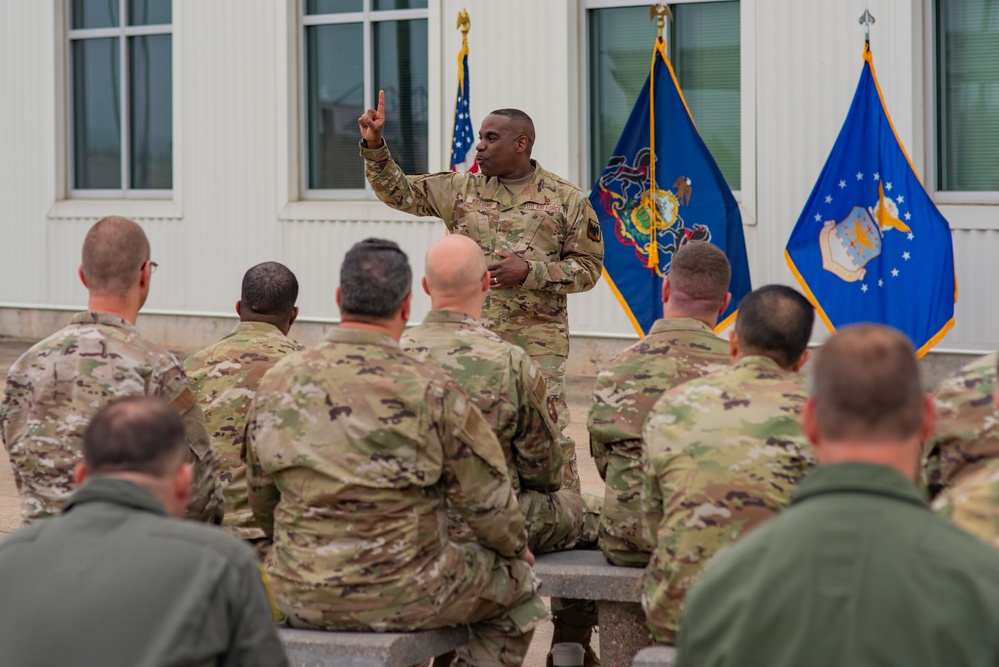 Senior Enlisted Leader of the Air National Guard visits 111th Attack Wing at Biddle ANG Base